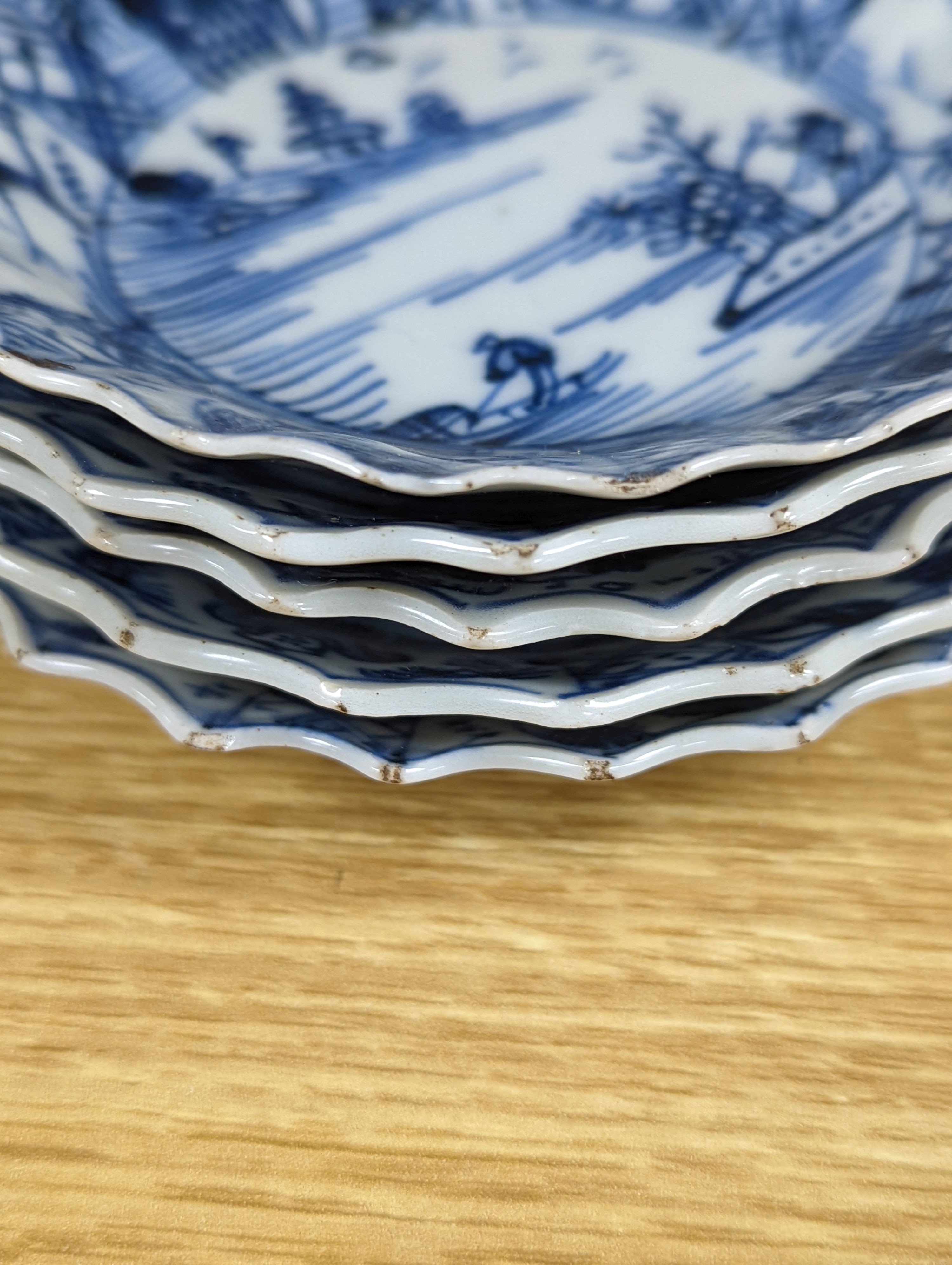 Chinese export cups and saucers - 11 items